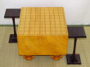 第５２期王座戦第４局使用/日本産本榧柾目六寸将棋盤・黒檀駒台